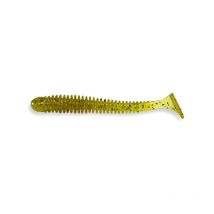 Leurre Souple Crazy Fish Vibro Worm 3.4" - 8.5cm - Par 5 Olive - Pêcheur.com