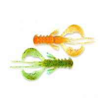 Leurre Souple Crazy Fish Nimble 5" - 12.5cm - Par 3 Orange Chart - Pêcheur.com