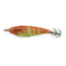 Turlutte Squidy Totoy - 7cm Orange Zébrée - Pour Pêche en Mer - Pêcheur.com
