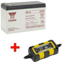 Pack Batterie Yuasa Sondeur + Chargeur Automatique Pack Batterie Sondeur 7 Ah + Chargeur Automatique