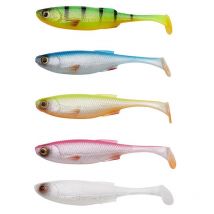 Kit Leurre Souples Savage Gear Craft Shad Mix - 9cm - Par 5 Pack Eaux Teintées - Pour Pêche des Carnassiers - Pêcheur.com