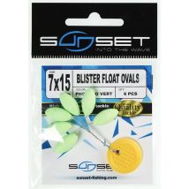 Perle Sunset Float Oval St-d Phospho Vert - 5 X 10mm