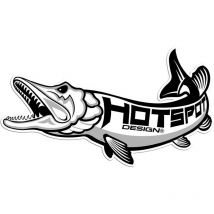 Autocollant Hot Spot Design Sticker Pike - Pêcheur.com