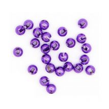 Bille Tungstène Fly Scene Tungsten Beads Slotted Metallic Purple - 2mm