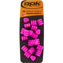 Mais Artificiel Rok Fishing Triple Corn S Sinking Density Rose - Pour Pêche de la Carpe - Pêcheur.com