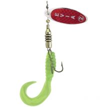Cuiller Tournante Evia King Grub Rouge - Pêcheur.com