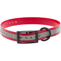 Collier Chien Canihunt Xtreme Reflechissant Polyurethane Boucle Double - 65cm Rouge