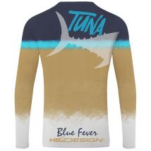 Tee Shirt Manches Longues Homme Hot Spot Design Ocean Performance Tuna - Bleu/gold S - Pêcheur.com