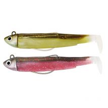 Kit Leurre Souple Arme Fiiish Double Combo Black Minnow 90 + Tete Plombee Search Sparkling Brown - Pink