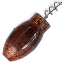 Tête Flottante Floatzilla Pour Leurre Souple Craw Head Translucide Marron / Noir Glitter
