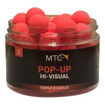 Bouillette Flottante Mtc Baits Pop-up Haute Visibilité Triple R Garlic - 14mm - Pêcheur.com