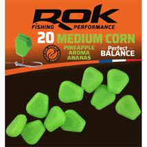 Mais Artificiel Rok Fishing Medium Corn Perfect Balance Aromatise Vert - Pour Pêche de la Carpe - Pêcheur.com