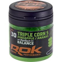 Mais Artificiel + Trempage Rok Fishing Triple Corn S Perfect Balance Vert - Pêcheur.com
