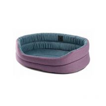 Corbeille Chien Tissu Ovale Violet-bleu - 90cm