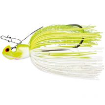 Chatterbait Booyah Melee - 10g White Chartreuse Silver