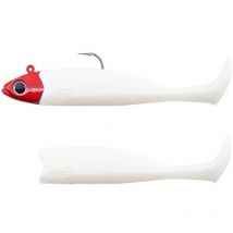Kit Leurre Souple Armé Fiiish Combo Master Shad 75 + Tête Plombée Medium White Coco-red Head - Pour Pêche en Mer - Pêcheur.com