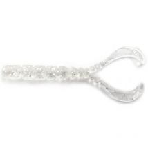 Leurre Souple Mustad Craw Tail Micro Finesse Bait 1.7' - 4.3cm - Par 12 White Glow Glitter - Pêcheur.com