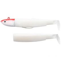 Kit Leurre Souple Arme Fiiish Combo Black Minnow 140 + Tete Plombee Deep White-red Head