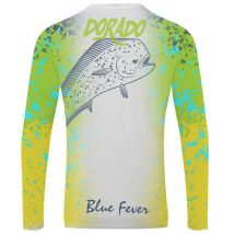 Tee Shirt Manches Longues Homme Hot Spot Design Ocean Performance Dorado - Blanc/jaune Xxxl - Pêcheur.com