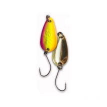 Cuiller Ondulante Crazy Fish Spoon Lema - 1.6g Yellow Pink Orange Gold Back