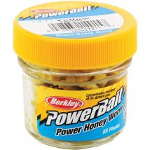 Appat Berkley Powerbait Honey Worm - Par 55 Yellow - Pêcheur.com