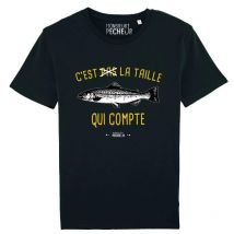 Man Monsieur Pêcheur C'est Pas La Taille Qui Compte Tshirttaillecarpe-1