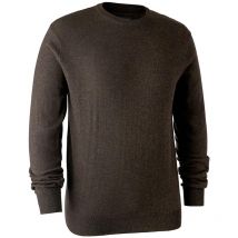 Man Sweater Deerhunter Kingston With O-neck Brown 8348-383dh-xl