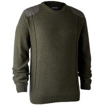 Man Sweater Deerhunter Sheffield With O-neck Khaki 8636-356dh-l