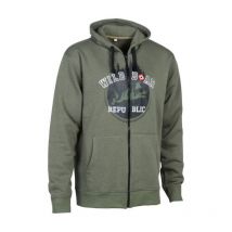 Men's Hoodie Percussion A Capuche Wild Boar Republic 15206-kaki-pas-3xl