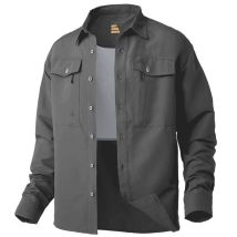 Men's Long Sleeve Shirt Geoff Anderson Ezmar Midweight Soft - Grey 4104
