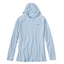 Men's Long Sleeve T-shirt Orvis Dricast Logo Hoodie - Blue Fog Or3hmh1653