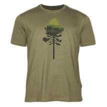 Men's Short-sleeve T-shirt Pinewood Finnveden Recycled Outdoor - Olive Mel Pine Tree - Pack Of 3 1-54490769010