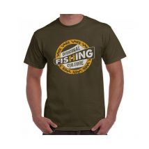 Men's Short Sleeve T-shirt Vass Fishing Culture Printed T-shirt - Kaki V1857/7/m