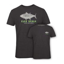 Men's Short-sleeved T-shirt - Grey Grundéns Eat Tuna Heather Charcoal - Gris Eattunatshhcs