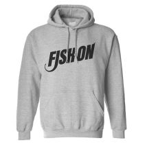 Men's Sweatshirt Cyril Chauquet Fish On Classique - Grey Hood-fishoncls-grey-xl