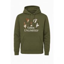 Men's Sweatshirt Gabion Unlimited Limicole Brodé - Kaki Gswlimbroblc0xl
