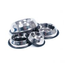 Non-skid Dog Dish Stainless With Patterns 3001889