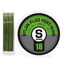 Nylon Sempe - 100m - Fluo Vert/noir 14.8/100