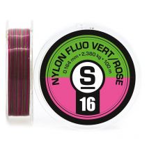 Nylon Sempe Fluo Vert/rose 16/100 - Pêcheur.com