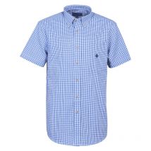 Overhemd Korte Mouwen Man Idaho Grand Voile - Blanc/bleu 1678-blbl-pas-m