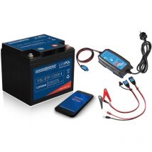 Pack Batterie Lithium Power Sonic Lifepo4 Power Sonic 12v 50ah Avec Bluetooth Intégré + Chargeur Victron Bluesmart Ip65 7a Pbl-btp-1250-7