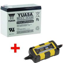 Pack Batterie Yuasa Longue Durée Sondeur + Chargeur Automatique 10ah