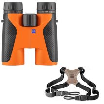 Pack Fernglas 10x42 - Schwarz/orange Zeiss Terra Ed T + Harnais - Noir/orange Ensemble-336991