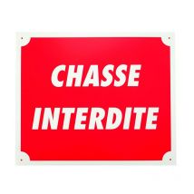 Panneau De Signalisation Januel Chasse Interdite - Alu 25 X 30cm