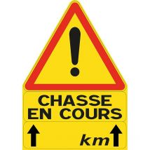 Panneau De Signalisation Triangulaire Ligne Verney-carron Chasse En Cours Slac717