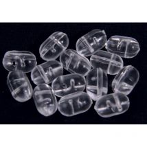 Perle Dure Vercelli Ovales Transparentes Double Trou L