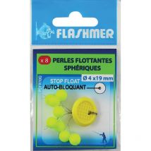 Perle Flashmer Flottante Ronde Fluo Rouge - 7.5mm