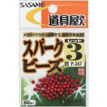 Pérolas Sasame Red Spark Beads - Vermelho P247-3.5