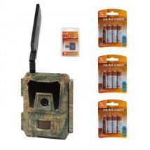 Pie1052 Hunting Camera Pack + 3 Blisters Of 4 Batteries + 32gb Sd Card Numaxes Ngpiepho036