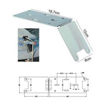 Plaque Inox Pike'n Bass Articulee Pour Taquet Plaque Inox
